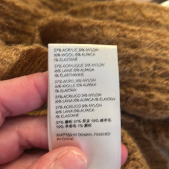 Free People Lulu Birchwood Brown Oversized Wool Alpaca Blend Sweater Size XS - Picture 7 of 7